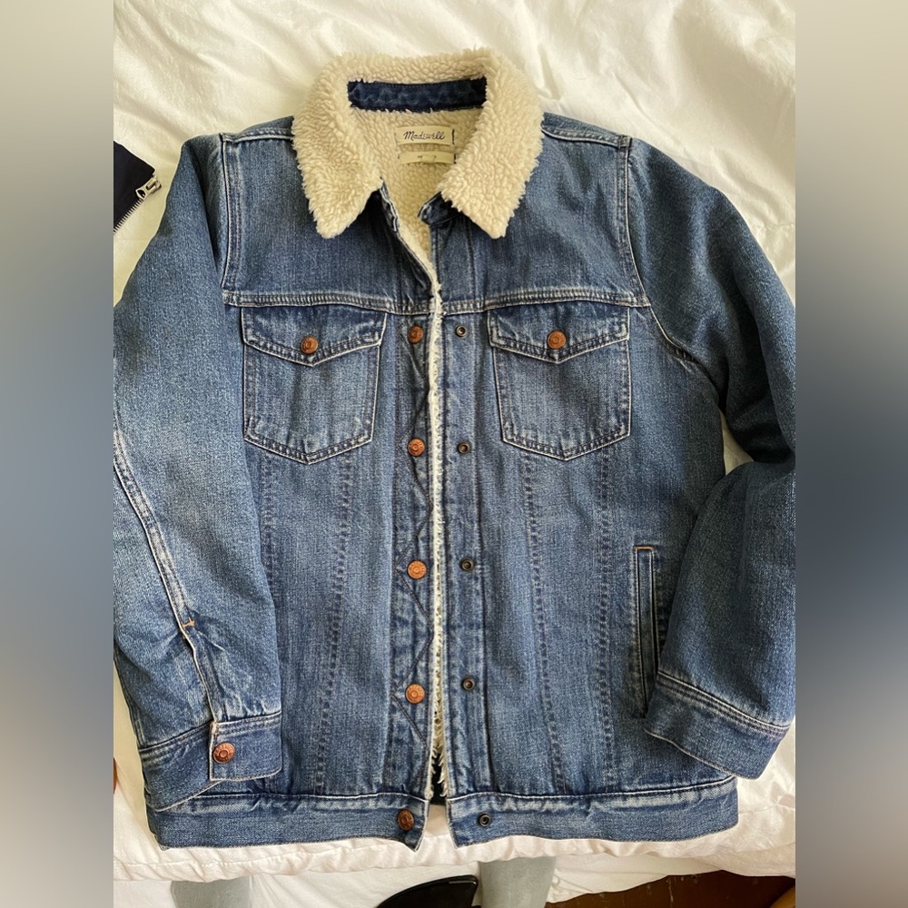 Madewell sherpa lined denim jacket